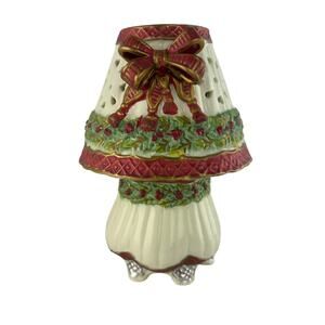 Ribbon Lamp Tea Light Candle Holder Porcelain Holiday Style Ribbon Collection